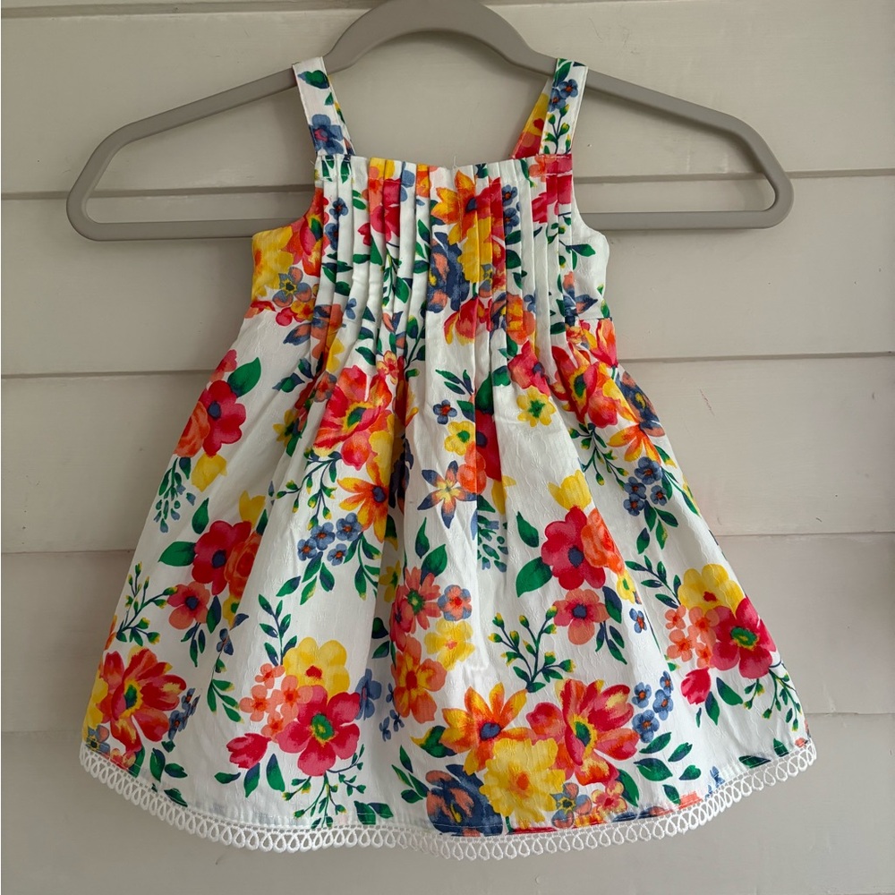 Shabby Chic Floral Sleeveless Dress Size 12 Months New With Tag